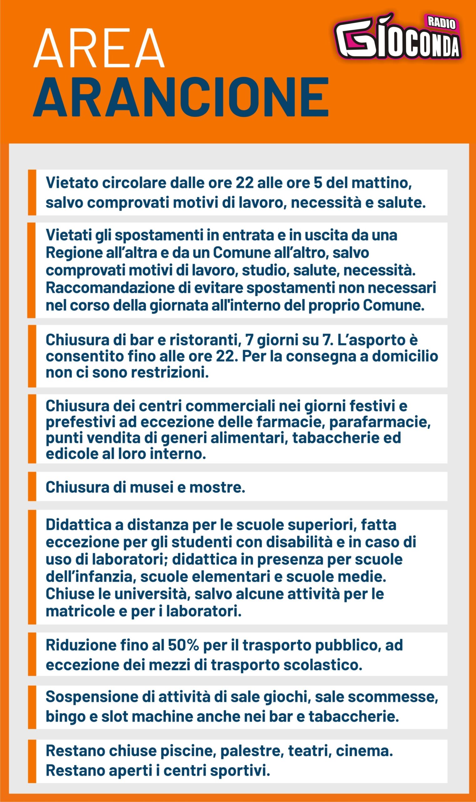 Friuli Venezia Giulia è AREA ARANCIONE