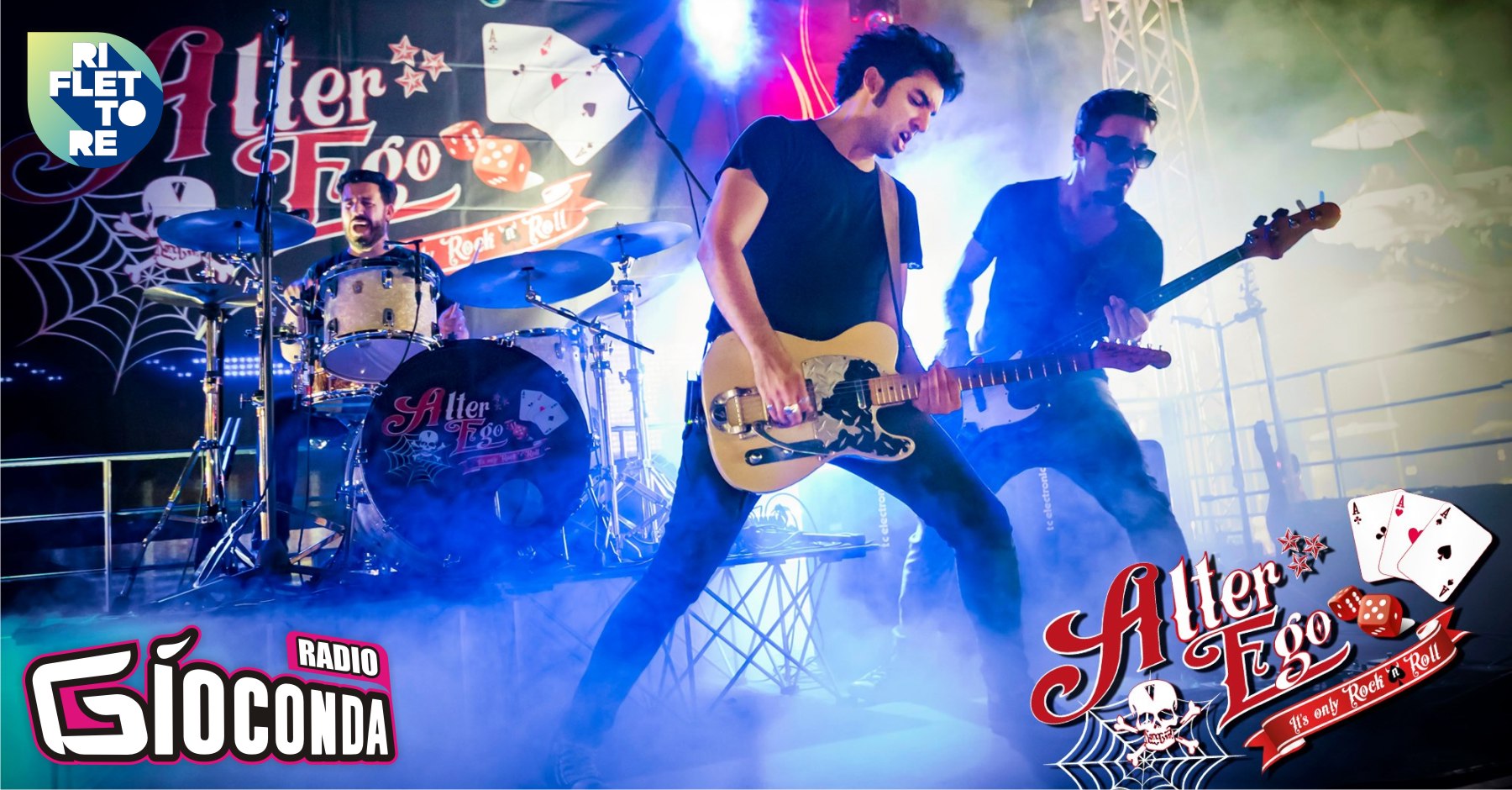 L'ospite di "Riflettore" di venerdì 29 ottobre è il chitarrista e cantante Alberto Magaraci, leader degli Alter Ego, trio italiano di Rocknroll. Il sound della formazione spazia dal rocknroll al rockabilly, dal rock al punk, dal country al surf. Gli altri due componenti del trio sono Paolo Turchetto, alla batteria e Paolo Pizzol, al basso.