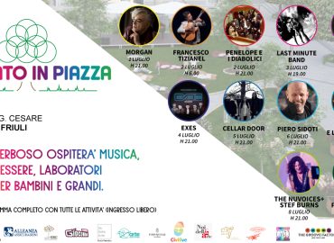 Da venerdì 1 fino a domenica 10 luglio in Piazza Foro Giulio Cesare, nella città Ducale, un manto erboso con alberi e siepi faranno da cornice a proposte culturali, intrattenimento, occasioni di incontro e momenti di svago all’aria aperta per la rassegna "Un prato in piazza". Dieci giorni di musica, danza, benessere, laboratori, attività per bambini e grandi ospiti. Si parte venerdì 1° luglio alle 19.30 con l’inaugurazione e a seguire lo spettacolo di danza moderna di Arteinventando. In serata, alle 21.00, il primo grande ospite di “Un prato in piazza”: Morgan, uno dei più poliedrici artisti italiani, in un concerto piano e voce.