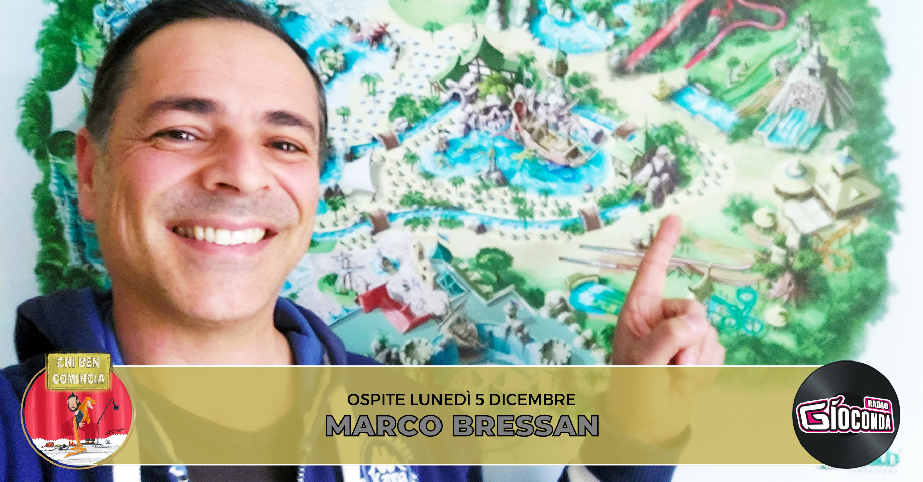 Il progettista e scultore di parchi di divertimento nonché scenografo Marco Bressan è l'ospite della nuova puntata di "Chi ben comincia", in onda lunedì 5 dicembre. Fin da bambino sogna di intraprendere la professione di “creatore di parchi”. Dopo la maturità artistica si diploma in Scenografia presso l'Accademia di Belle Arti di Brera (Mi) con una tesi progettuale e innovativa sui Parchi a Tema. Numerose le collaborazioni, in particolare come con noti parchi di divertimento italiani e stranieri e un'esperienza in qualità di pittore per la Walt Disney Attractions in Florida, che lo seleziona tra oltre 400 candidati. Marco Bressan nel 1999, fonda la "Ozlab Funfactory", azienda con sede a Codroipo, che si occupa della progettazione e alla realizzazione di attrazioni e scenografie per il settore del divertimento e dei parchi tematici.