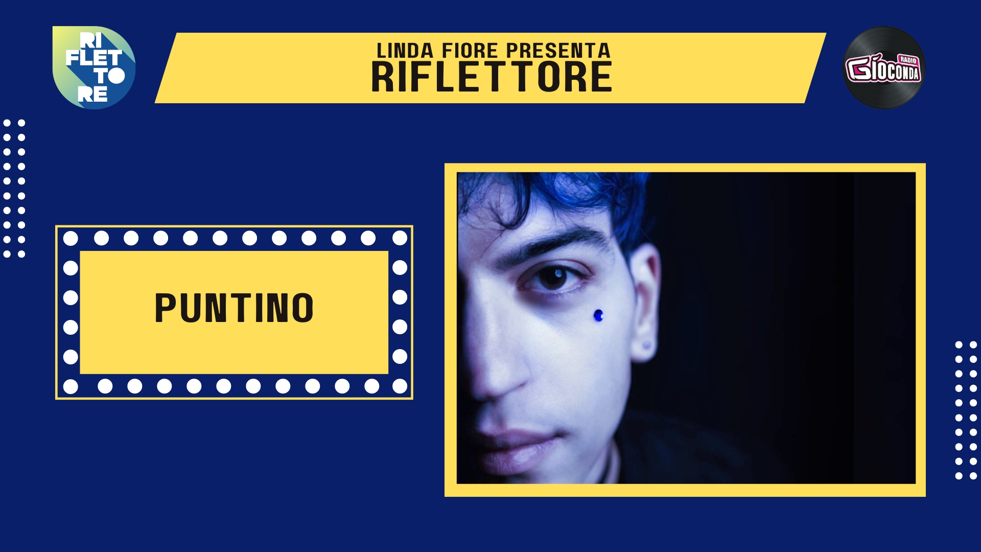 ll cantautore Simone Forte in arte Puntino è l'ospite della nuova puntata di"Riflettore", in onda venerdì 16 dicembre alle 14.30 (replica ore 20.30). Lo scorso maggio ha pubblicato il suo primo singolo in veste di artista solista dal titolo "Capricci", brano che fa parte del recital “Da piccolo – un bimbo al pianoforte" del quale è autore, produttore e unico interprete. Lo spettacolo-concerto attraversa tematiche attuali come il cambiamento climatico, la discriminazione, l’autodeterminazione e la voglia di vivere ogni giorno una nuova infanzia. La prossima replica è in programma il 30 dicembre Teatro di Roiano a Trieste alle ore 21.00. Puntino in veste di compositore, ha scritto l'intera colonna sonora del cortometraggio “Sul filo del rasoio” diretto da Elisabetta Cancelli, uscito lo scorso ottobre.
