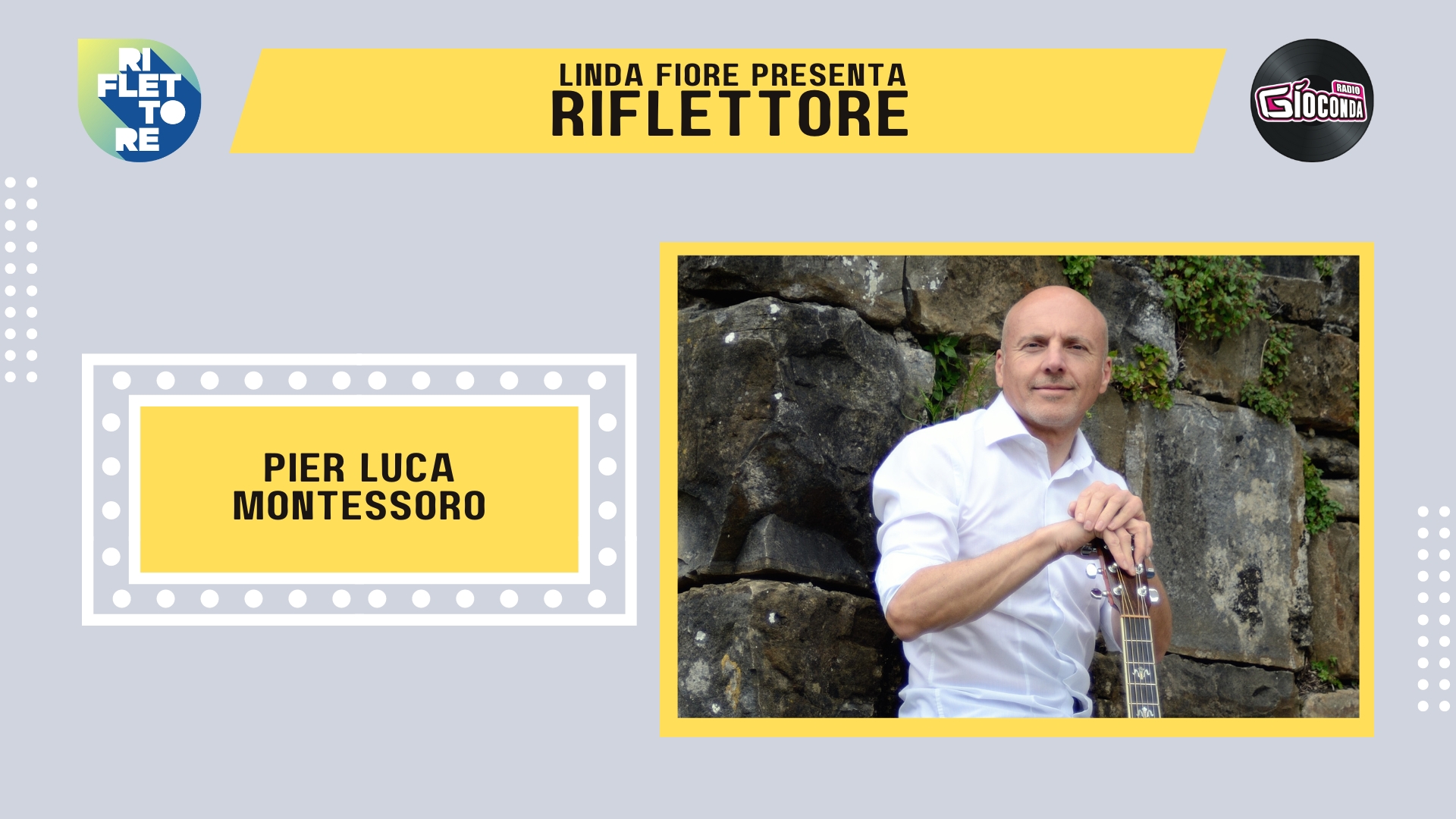 Il cantautore Cilio è l''ospite della nuova puntata di "Riflettore" in onda venerdì 24 marzo alle 14.30 (replica ore 20.30).3 gennaio alle 14.30 (replica ore 20.30), è il cantautore e compositore Pier Luca Montessoro.