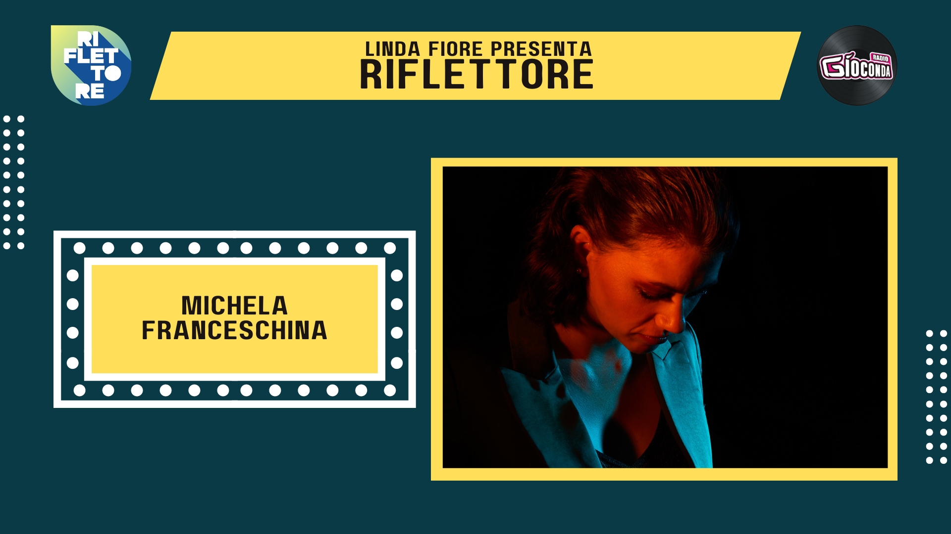 La cantautrice, pianista ed educatrice musicale Michela Franceschina è l''ospite della nuova puntata di "Riflettore", in onda venerdì 3 febbraiio alle 14.30 (replica ore 20.30).