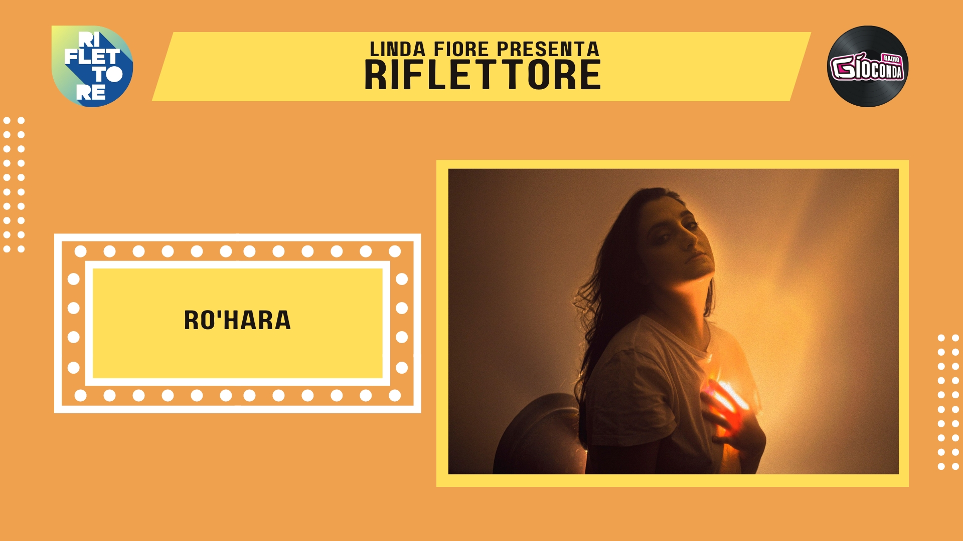 La cantautrice Ro'Hara è l''ospite della nuova puntata di "Riflettore", in onda venerdì 24 febbtaio alle 14.30 (replica ore 20.30)