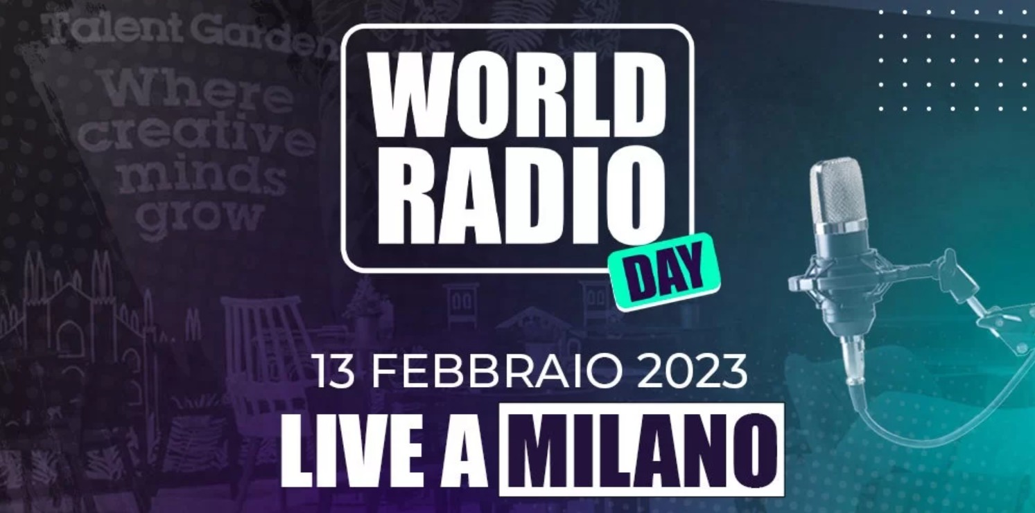 Lunedì 13 febbraio si celebra il World Radio Day 2023, la Giornata Mondiale della Radio istituita dall’UNESCO. L’evento, organizzato da Radio Speaker, il portale di riferimento del settore radiofonico in Italia, sarà live al Talent Garden Isola di Milano e in diretta streaming sul sito ufficiale: www.worldradioday.it.