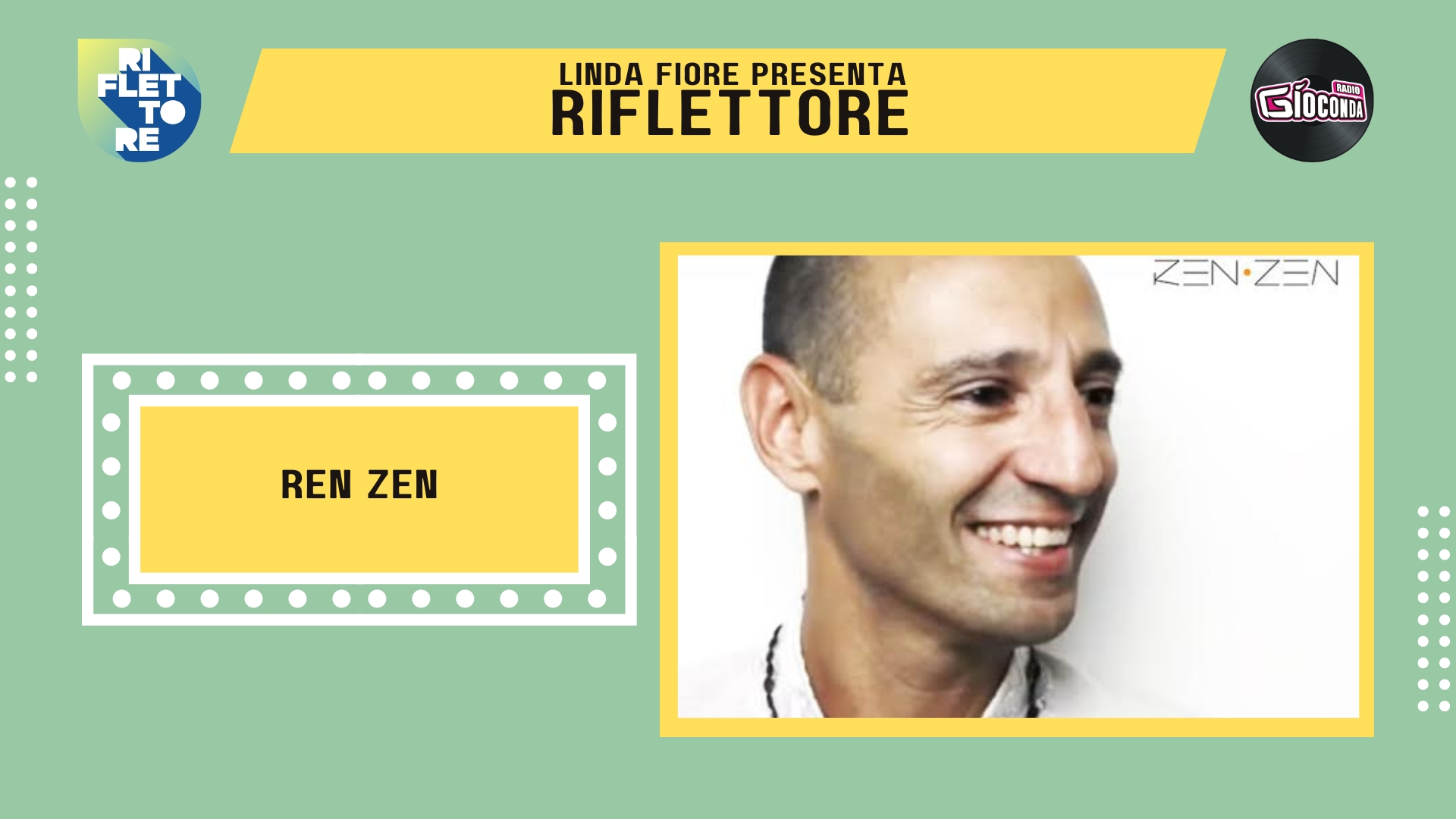 Il cantautore e scrittore Ren Zen è l''ospite della nuova puntata di "Riflettore" in onda venerdì 17 marzo alle 14.30 (replica ore 20.30).