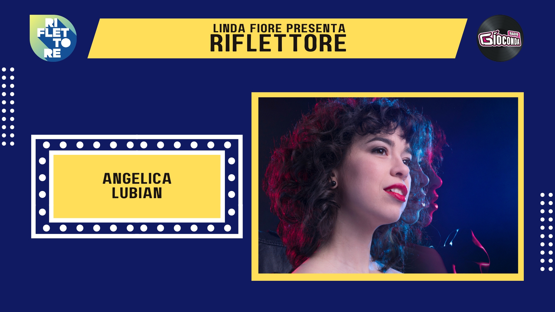 Angelica Lubian, cantautrice, musicista e docente di canto, è l''ospite della nuova puntata di "Riflettore" in onda venerdì 7 aprile alle 14.30 (replica ore 20.30).