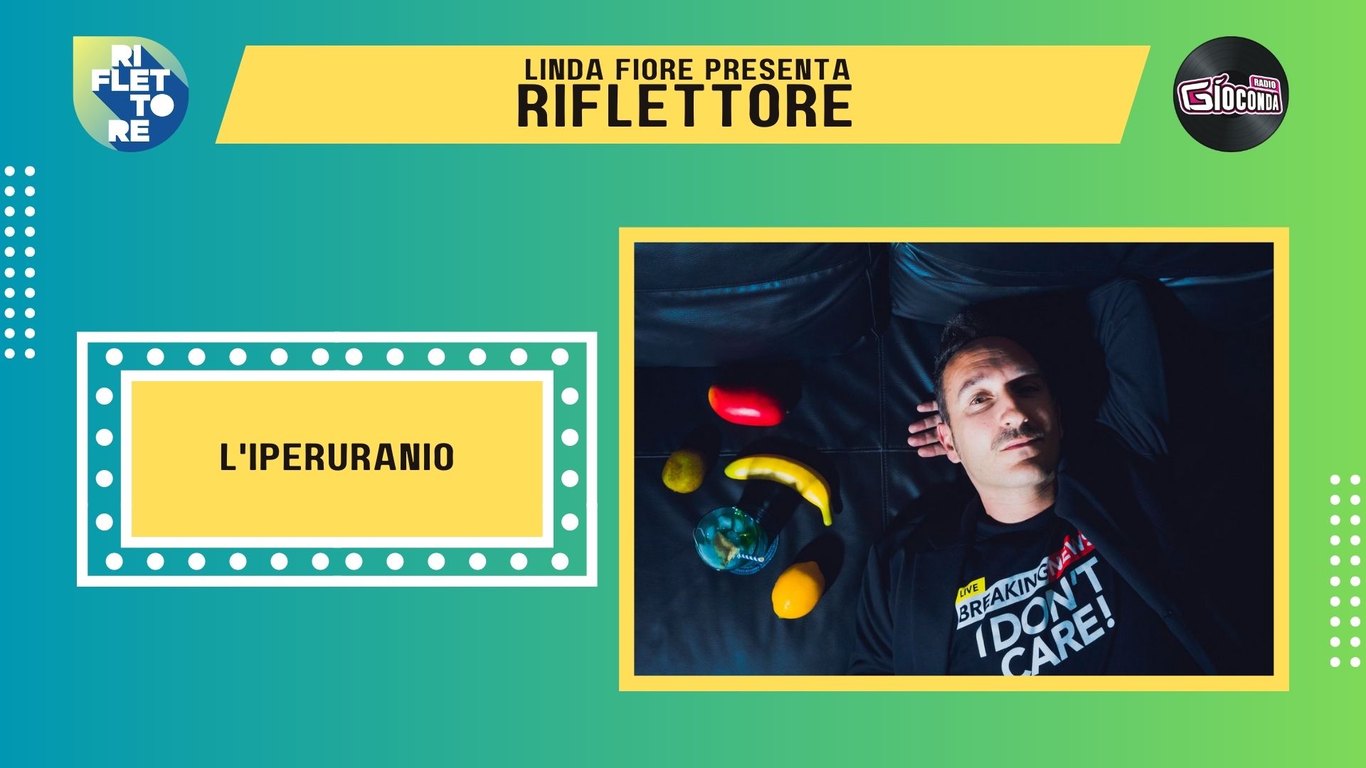 Nicola Bertocchi, in arte L’Iperuranio, è l’ospite della nuova puntata di “Riflettore” in onda venerdì 2 giugno alle 14.30 (replica ore 20.30).