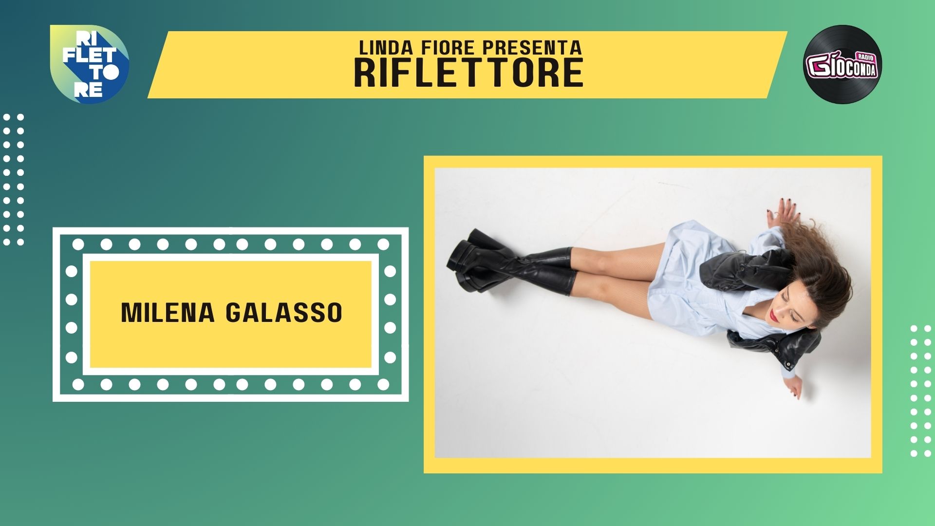 La cantautrice Milena Galasso è l’ospite della nuova puntata di “Riflettore” in onda venerdì 30 giugno alle 14.30 (replica ore 20.30).