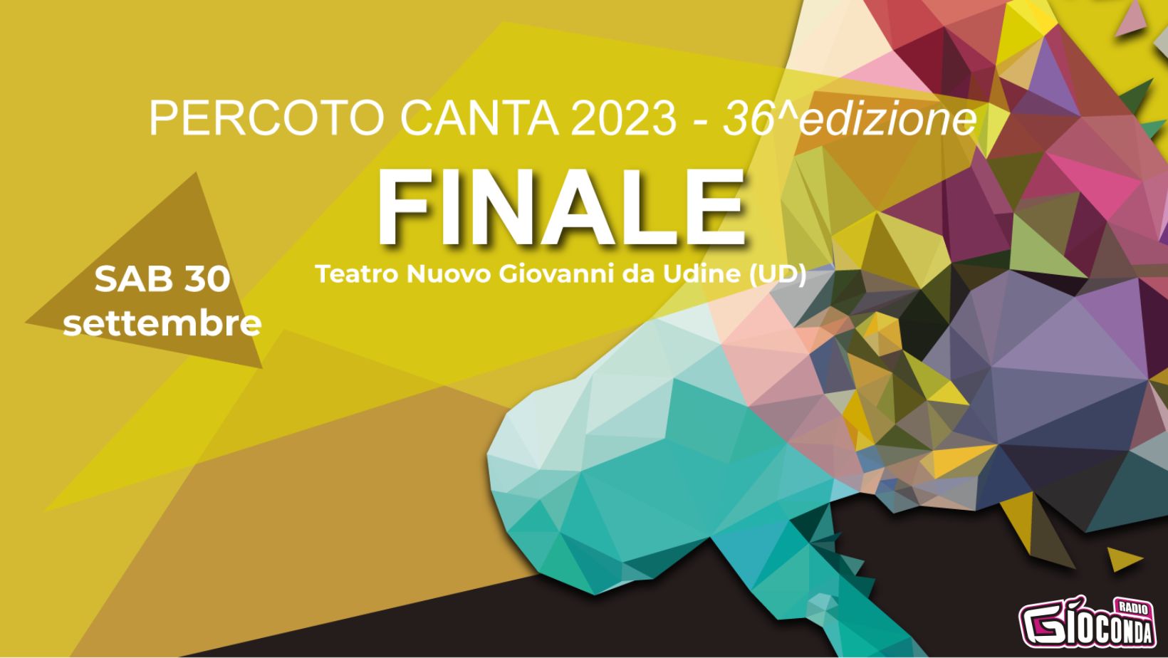 La 36a edizione di Percoto Canta, in programma il 30 settembre, verrà trasmessa in diretta fm e streaming su Radio Gioconda, radio ufficiale del concorso, con gli interventi e i commenti di Linda Fiore.