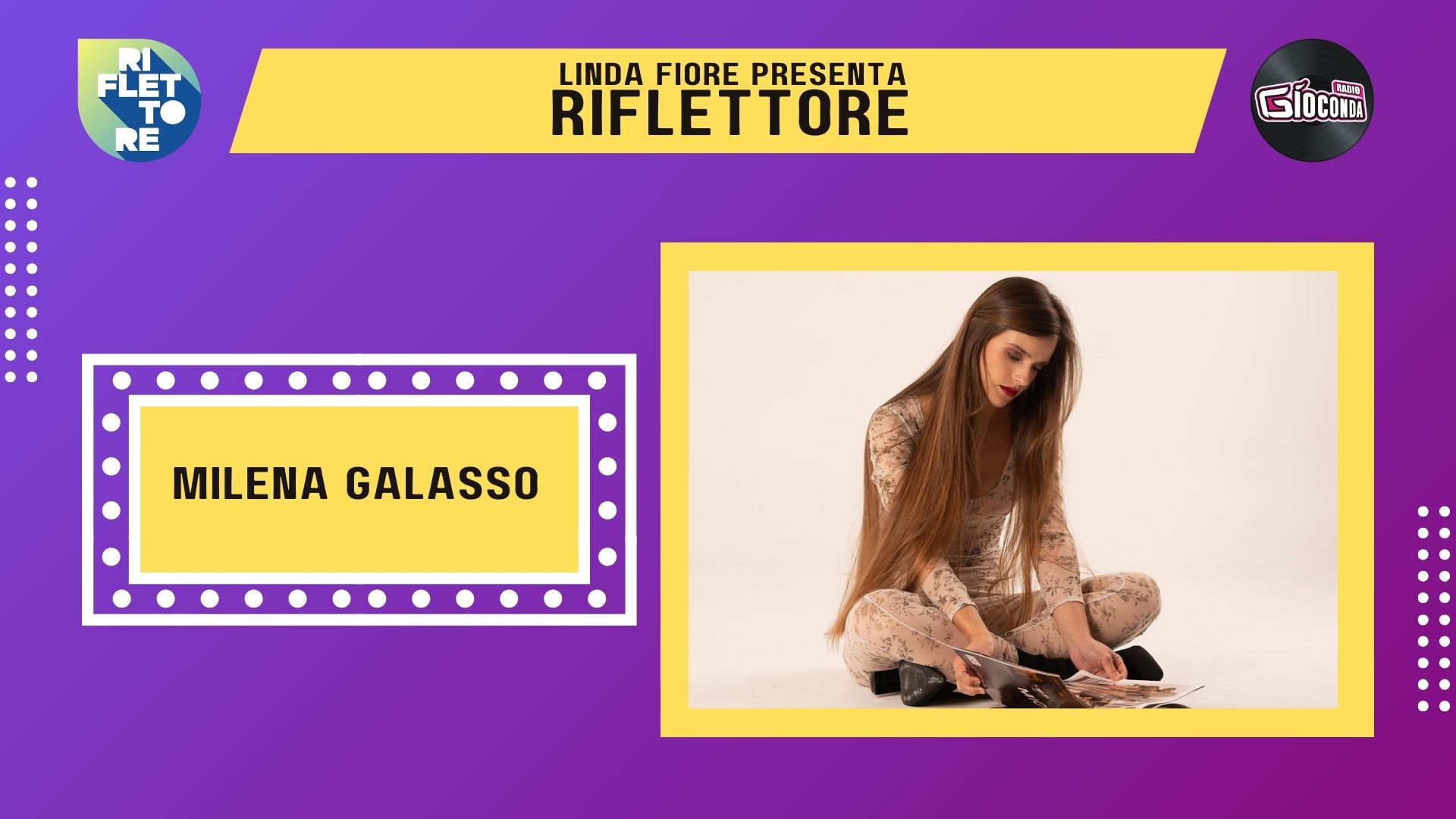 La cantautrice Milena Galasso è l’ospite della nuova puntata di “Riflettore” in onda venerdì 26 gennaio alle 14.30 (replica ore 20.30).
