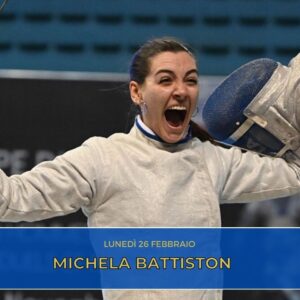 La schermitrice Michela Battiston è l'ospite della nuova puntata di “Chi ben comincia” in onda lunedì 26  febbraio alle 18.00.
