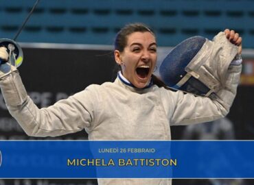 La schermitrice Michela Battiston è l'ospite della nuova puntata di “Chi ben comincia” in onda lunedì 26  febbraio alle 18.00.