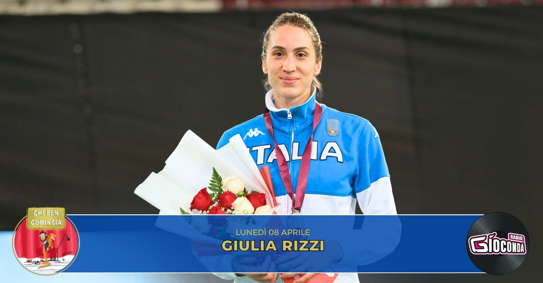 La spadista Giulia Rizzi, fresca vincitrice della gara individuale della tappa della Coppa del Mondo di spada svoltasi in Cina, è l'ospite della nuova puntata di “Chi ben comincia” in onda lunedì 8 aprile alle 18.00.