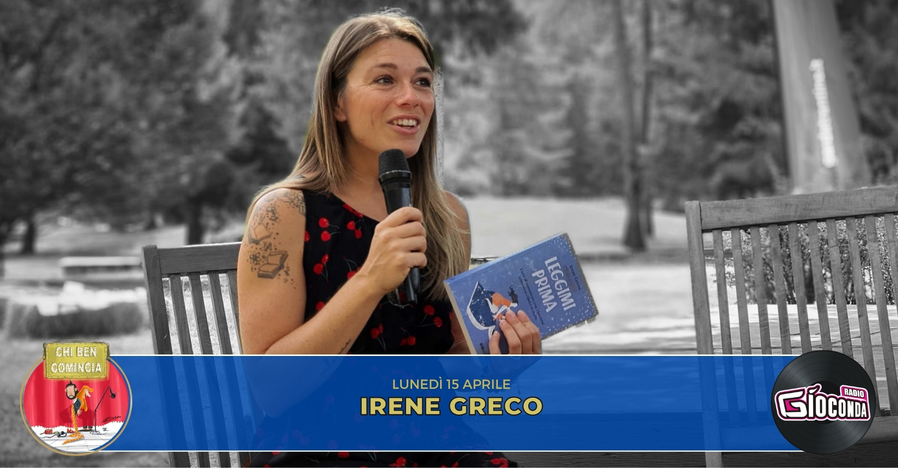 La scrittrice friulana Irene Greco. è l'ospite della nuova puntata di “Chi ben comincia” in onda lunedì 15 aprile alle 18.00.