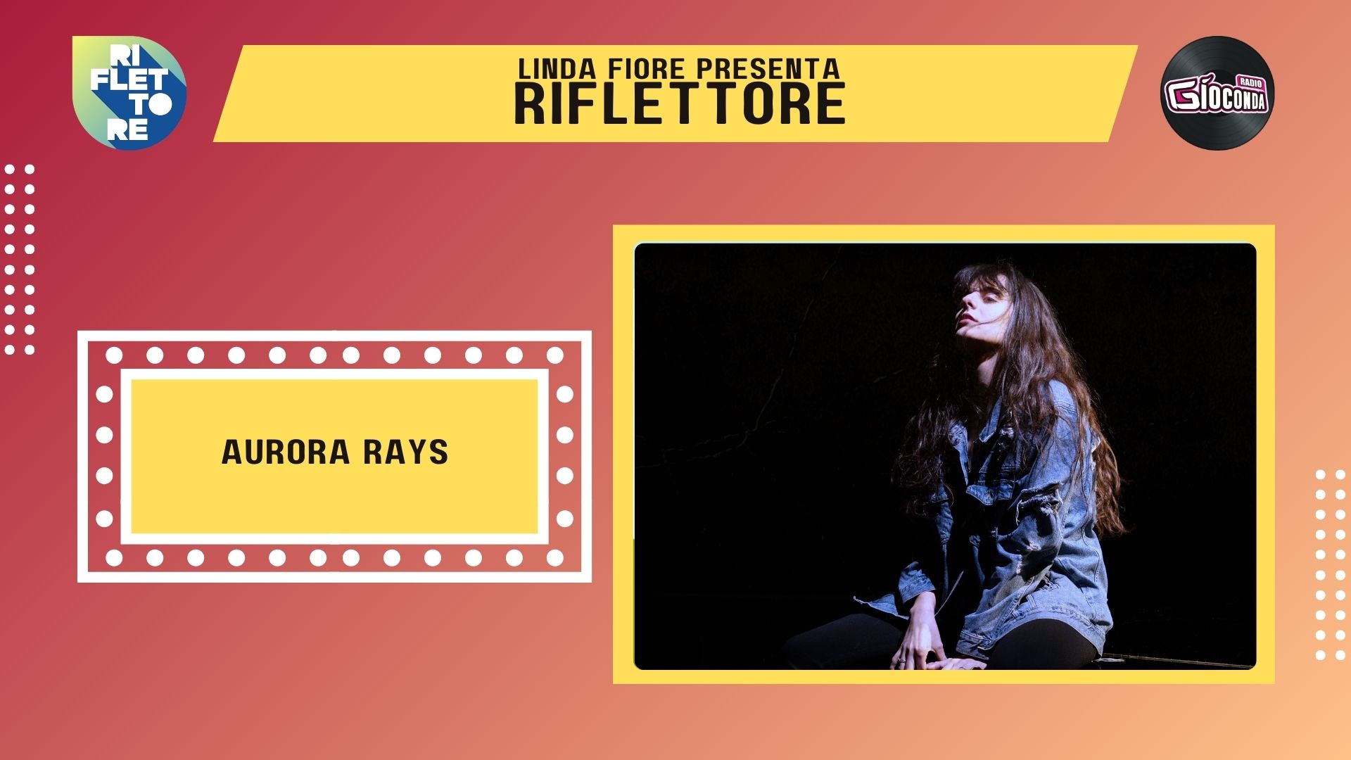 La cantautrice e pianista Aurora Rays, è l'ospite della nuova puntata di Riflettore in onda venerdì 8 novembre alle 14.30 (in replica alle 20.30).