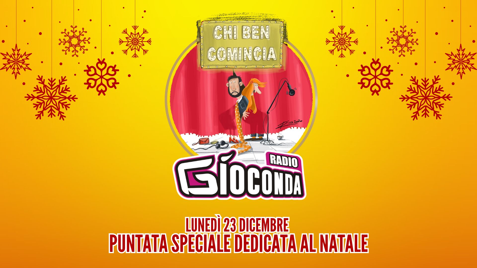 LLunedì 23 dicembre alle 18.00, su Radio Gioconda, andrà in onda una puntata speciale di Chi Ben Comincia, dedicata alle festività natalizie. In vista del Capodanno 2025, Linda Fiore e Stefano Palaferri accoglieranno il Sindaco di Gorizia, Rodolfo Ziberna, e la Vicesindaco di Grado, Greta Reverdito.