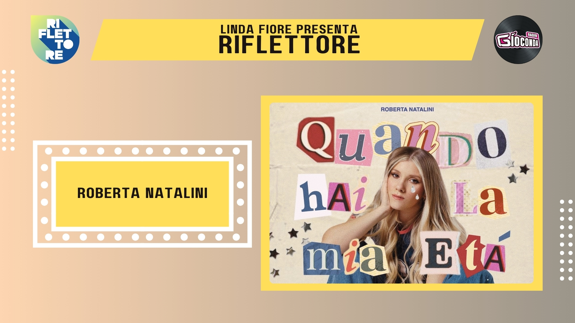La cantautrice e cantante Roberta Natalini è la protagonista della nuova puntata di Riflettore, in onda venerdì 2 maggio alle 14:30 (in replica alle 20:30).